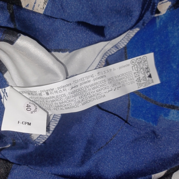 SOLD Zara Abstract Printed Midi Dress, Long Sleeve Wrap, Worn on TV - Picture 7 of 7